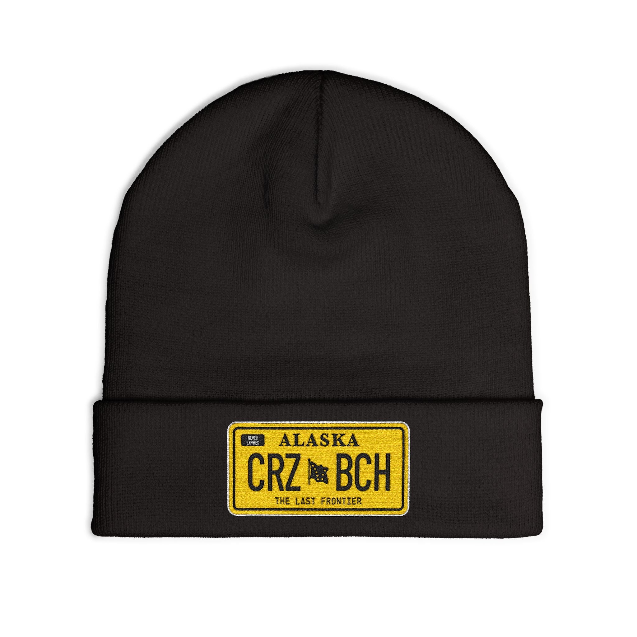 Crazy Bitch Plate - Embroidered Knit Beanie