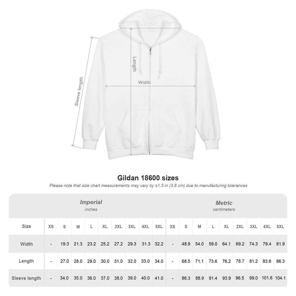 Gildan® Unisex Heavy Blend™ Full Zip Hooded Sweatshirt