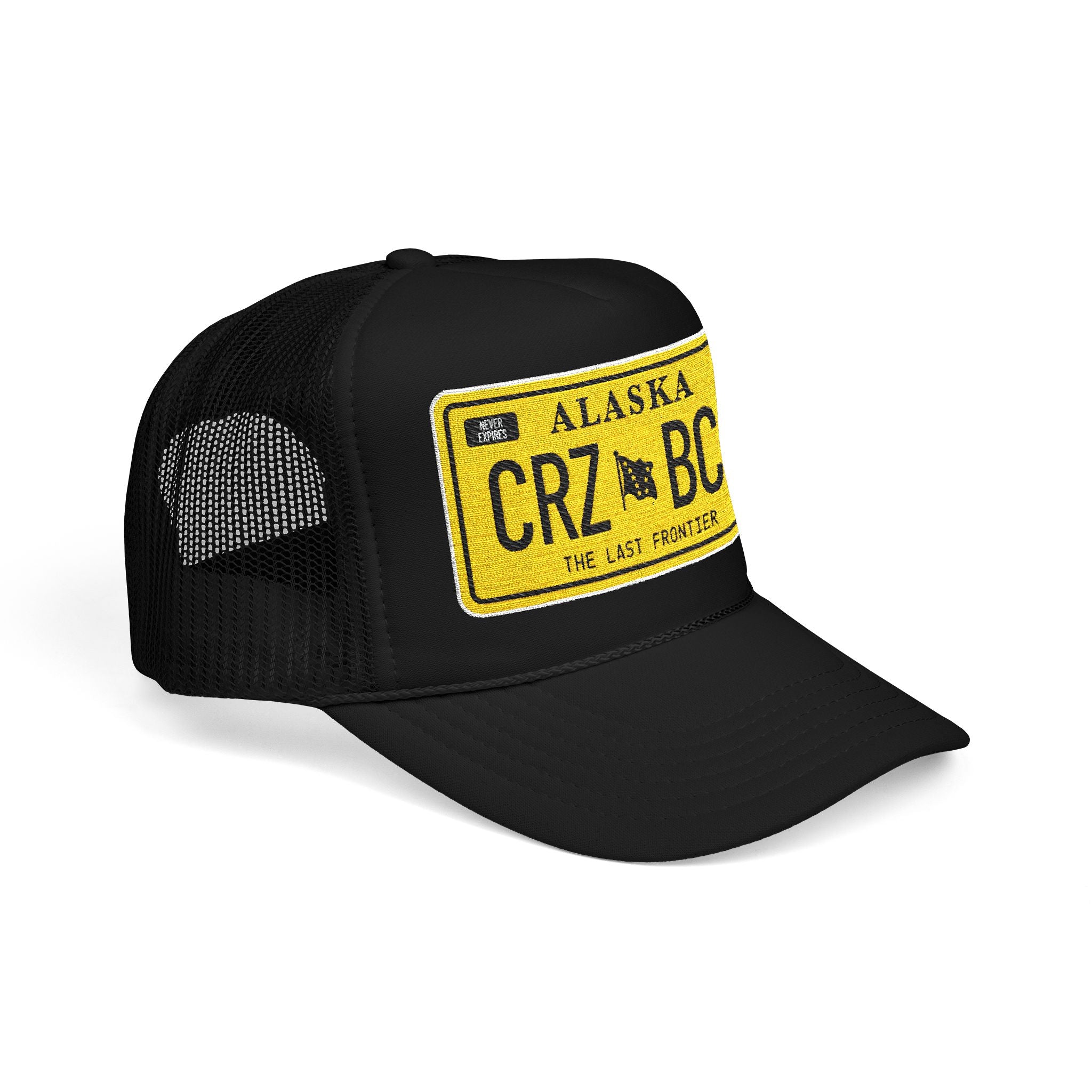 Crazy Bitch - Gold Plate Foam Trucker Hat w/ Embroidered Patch - BitchGear™