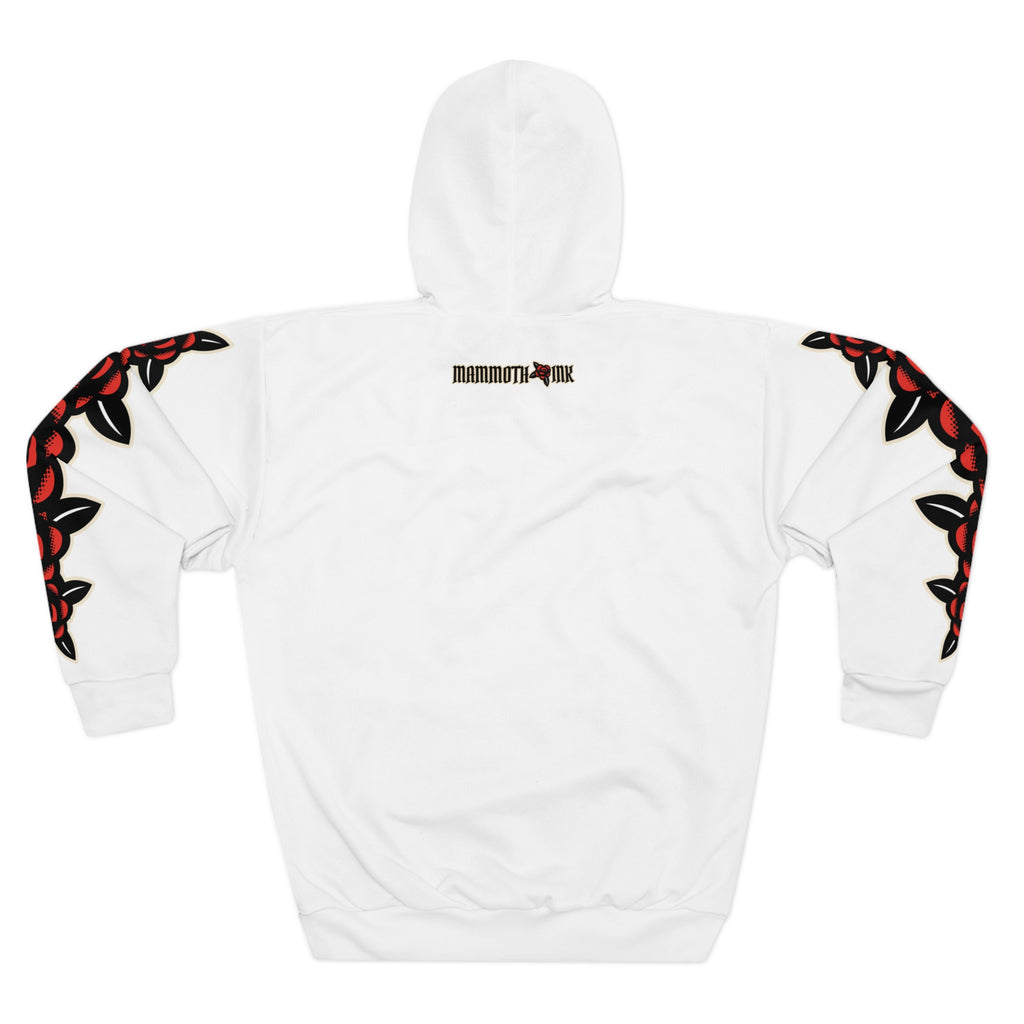 Unisex Pullover Hoodie (White) Mammoth Ink