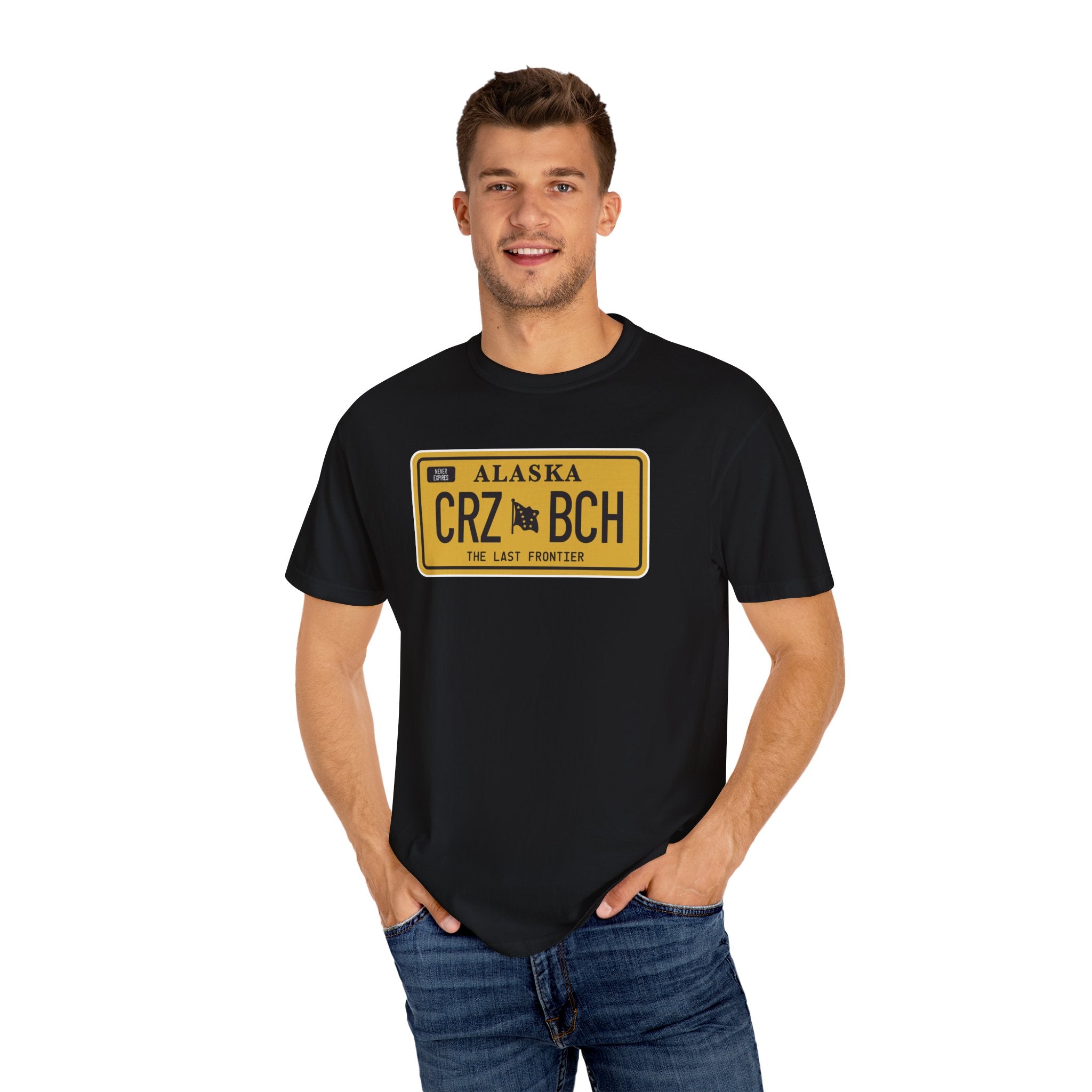 Crazy Bitch Plate (Gold) Garment-Dyed T-shirt