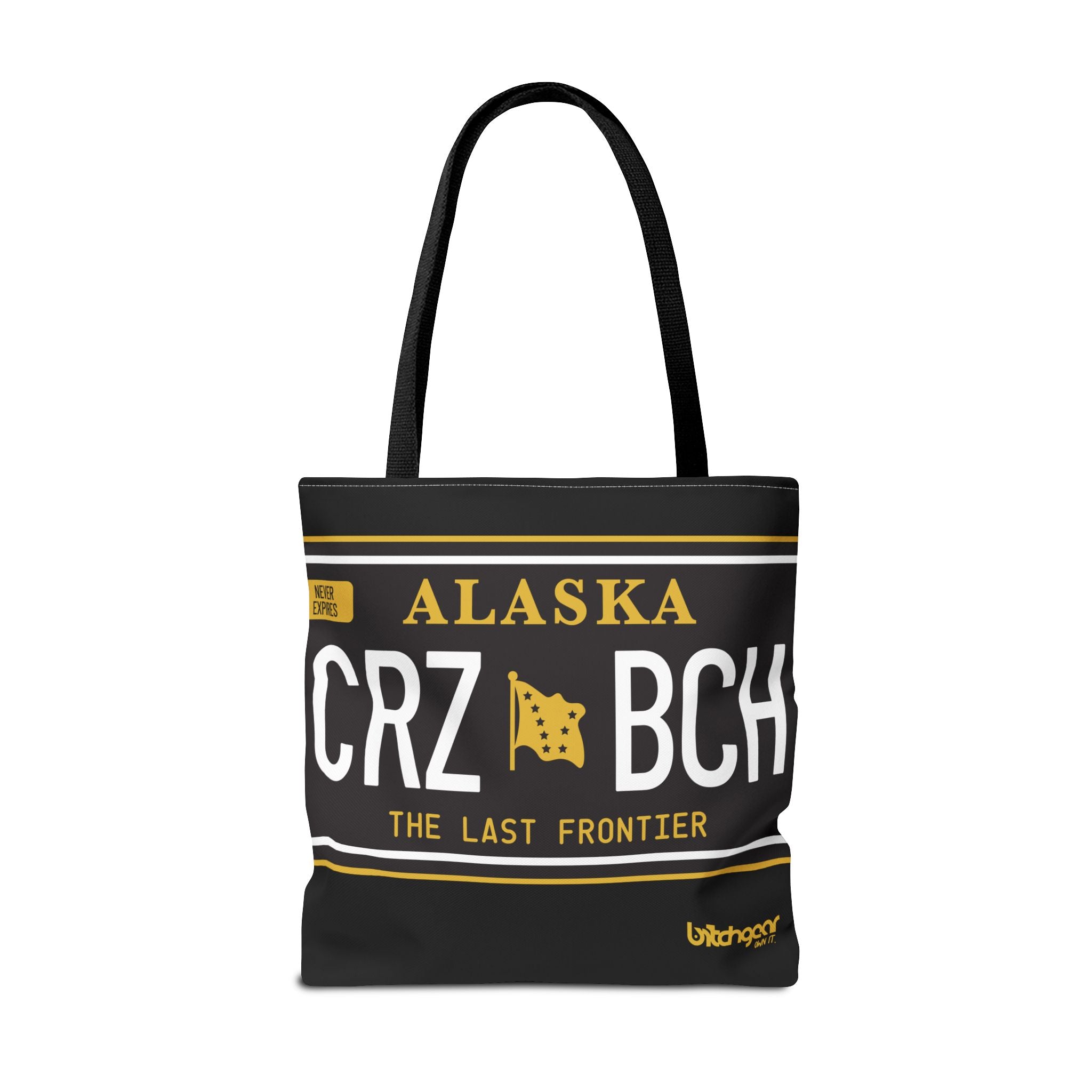 Crazy Bitch - Gold Plate Canvas Tote Bag - Bitchgear™